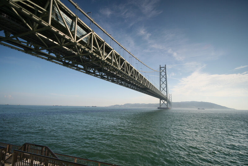 suspension bridge over the sea