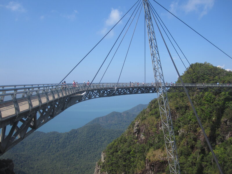 Suspension Bridge over Valley