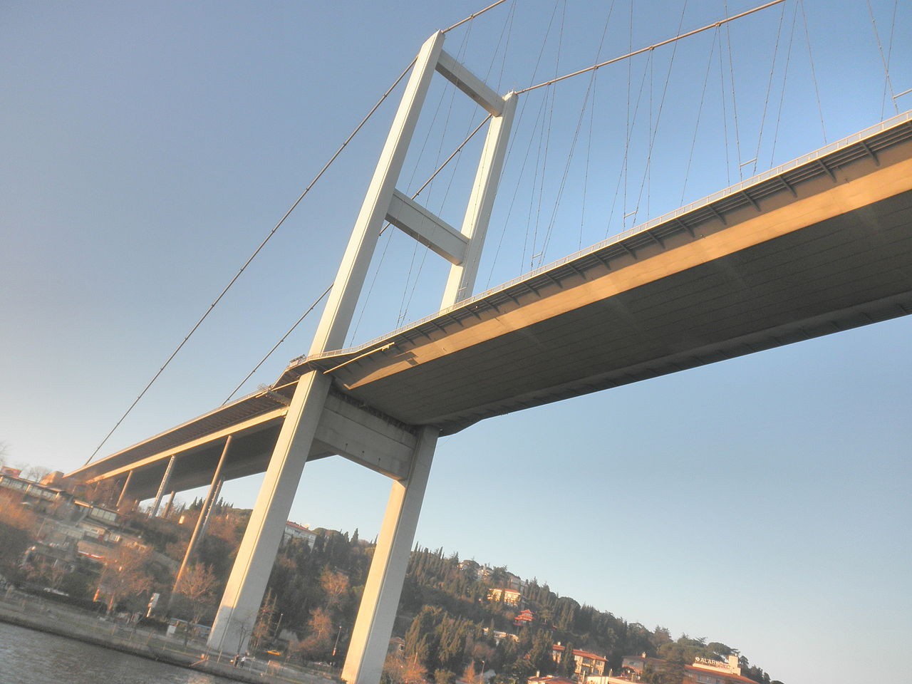 suspension bridge over water