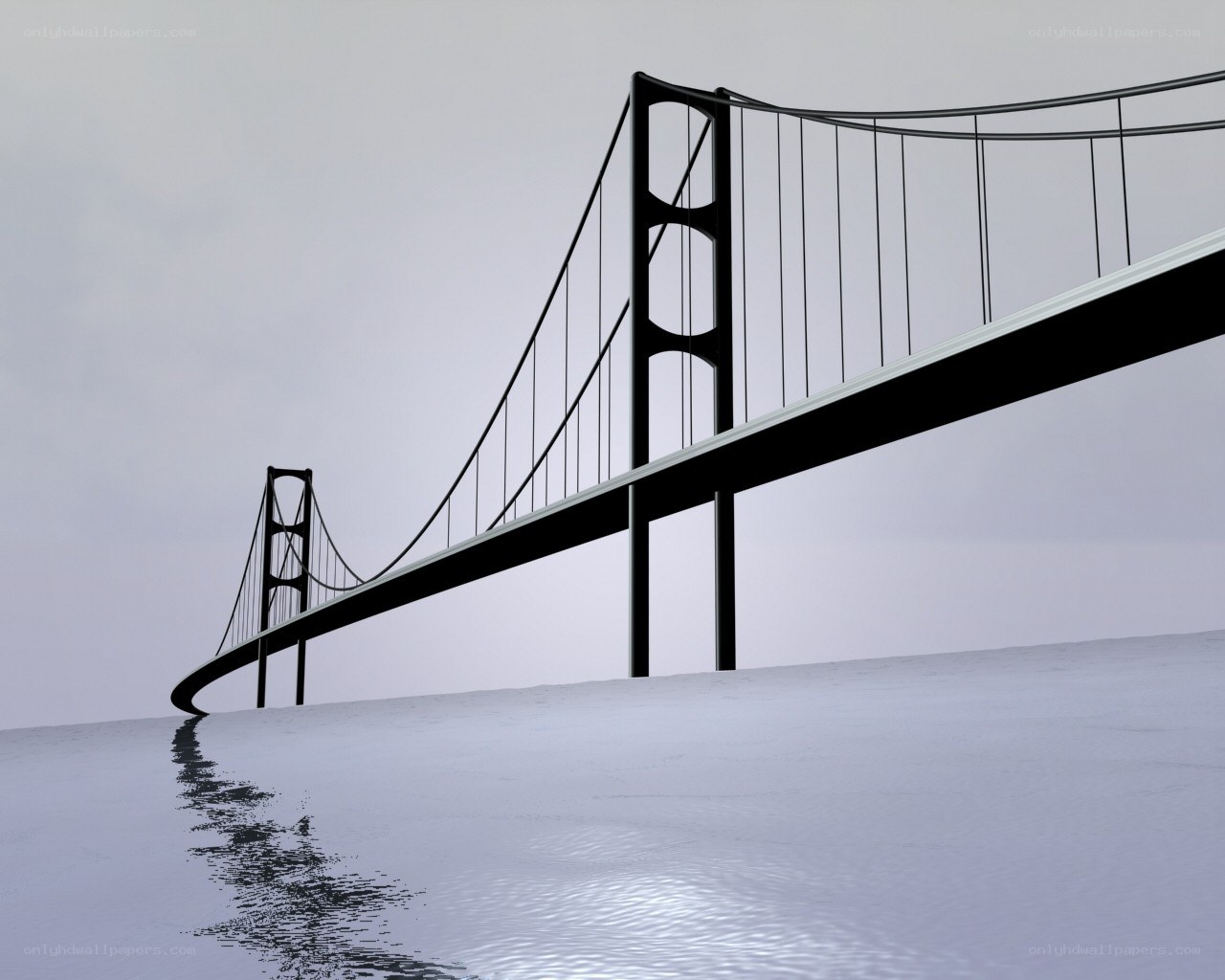 suspension bridge over water