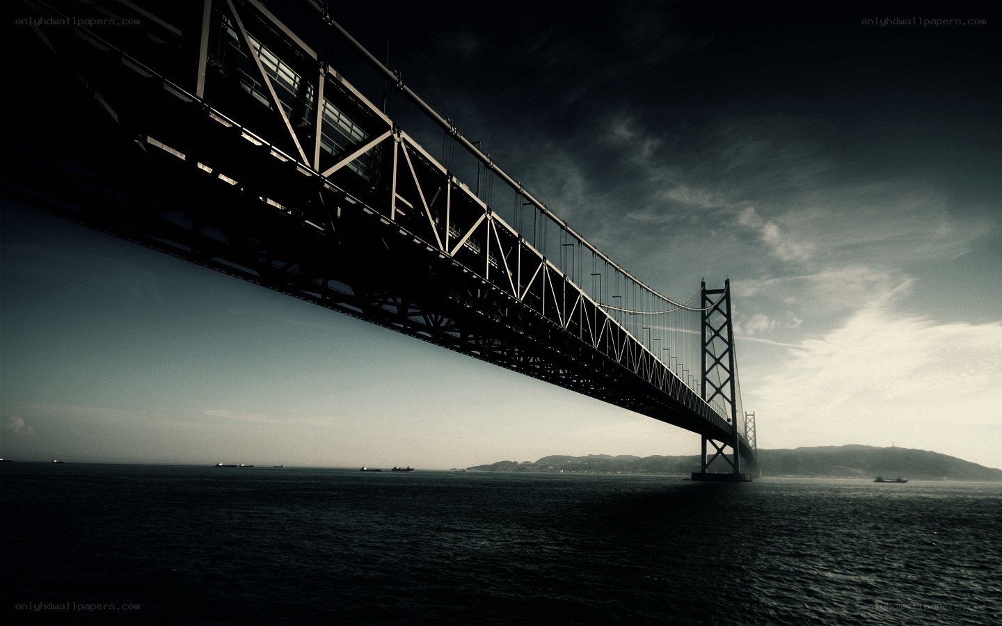 suspension bridge over water