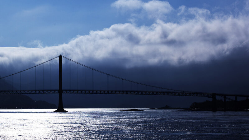 Suspension Bridge Silhouette