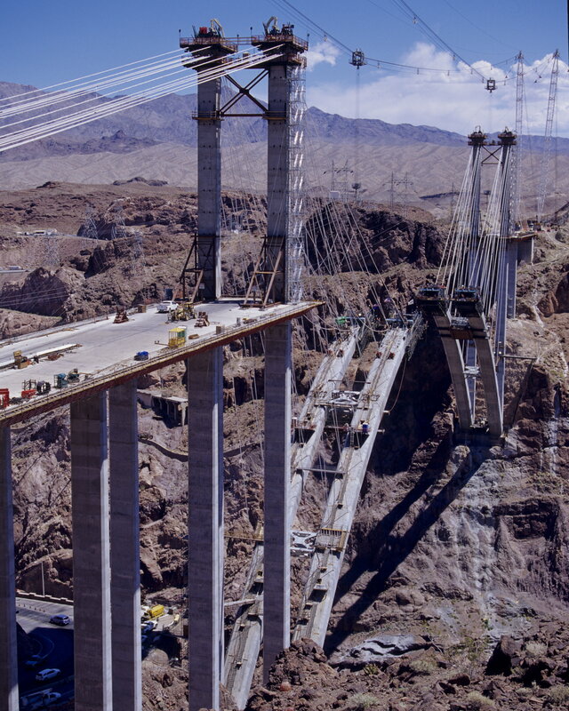 Suspension Bridge under Construction