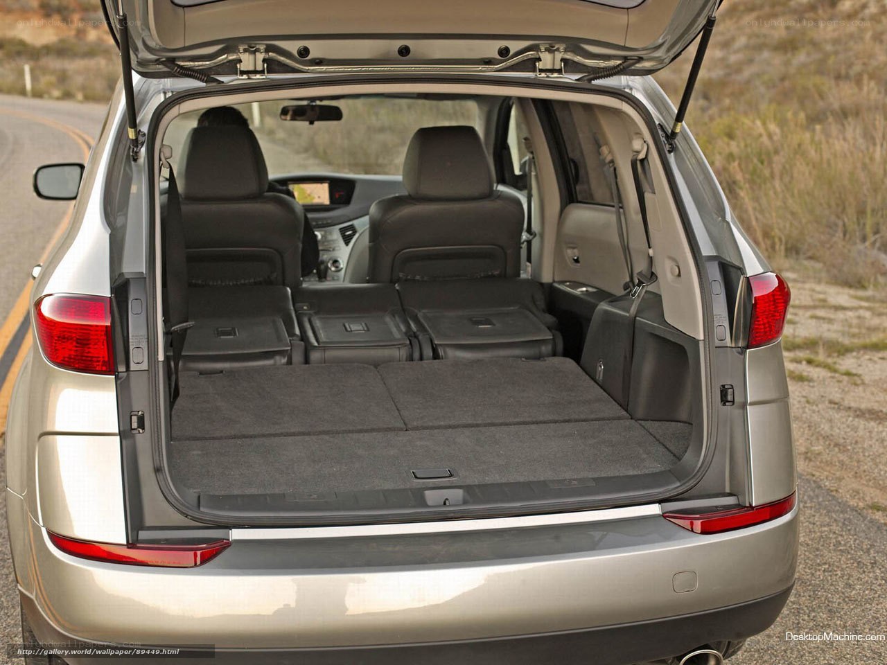 SUV cargo space with seats folded