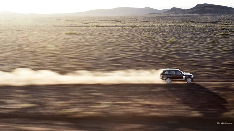 Suv Driving in Desert — Brown
