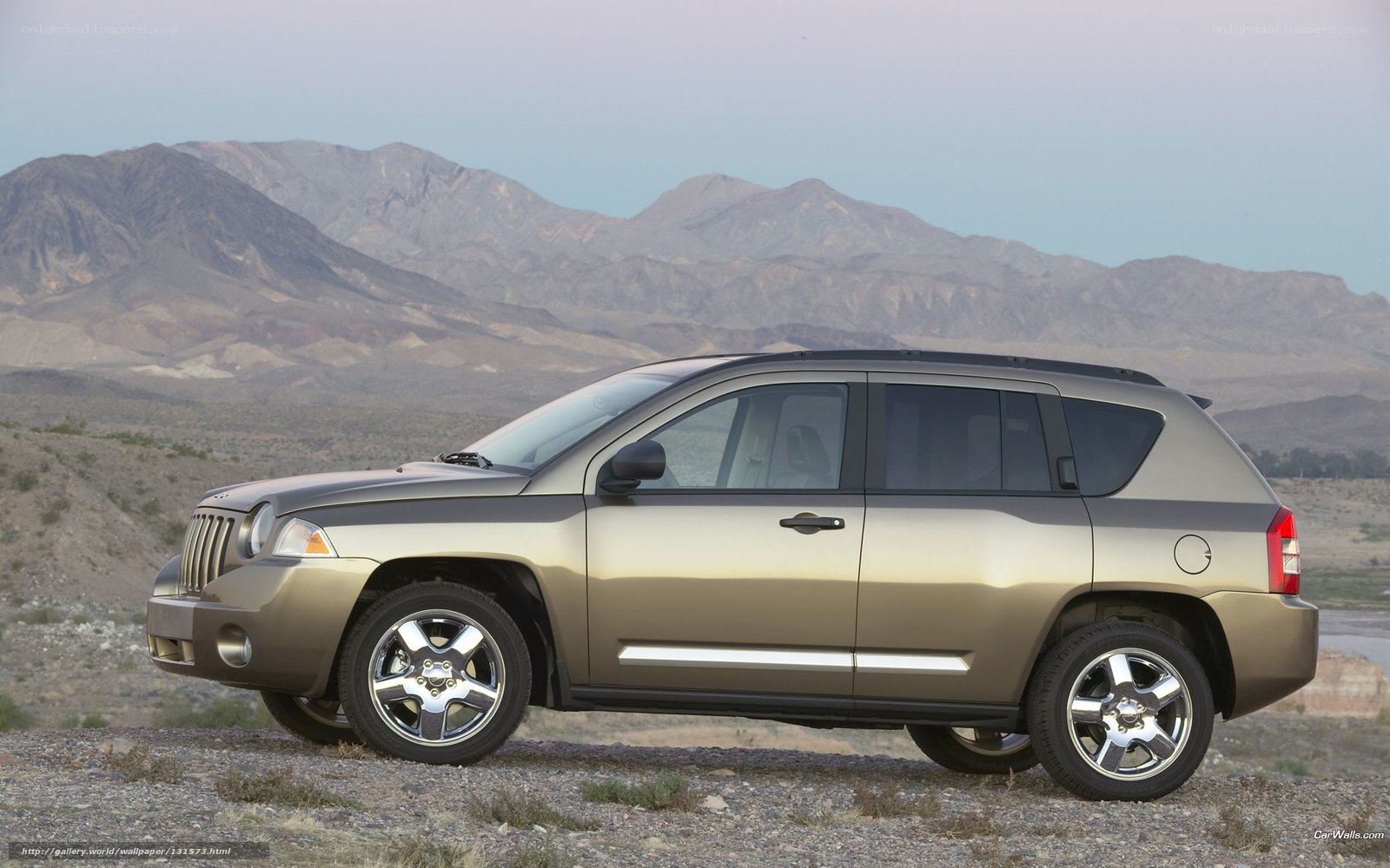 SUV in desert landscape