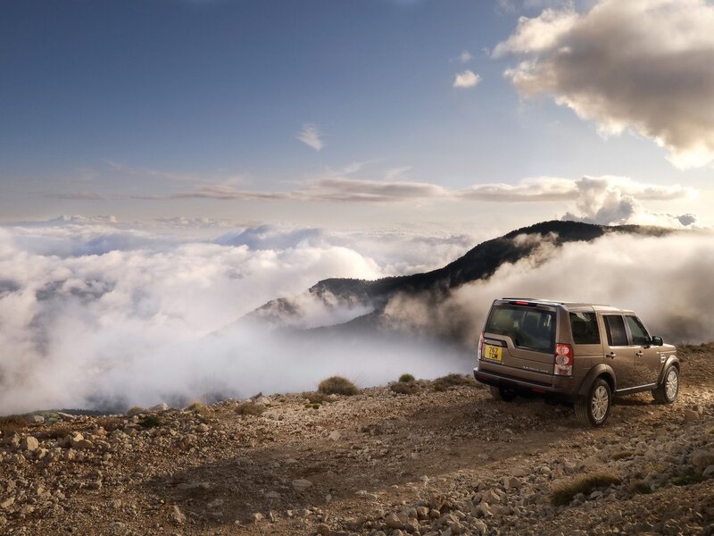 SUV on a mountain peak