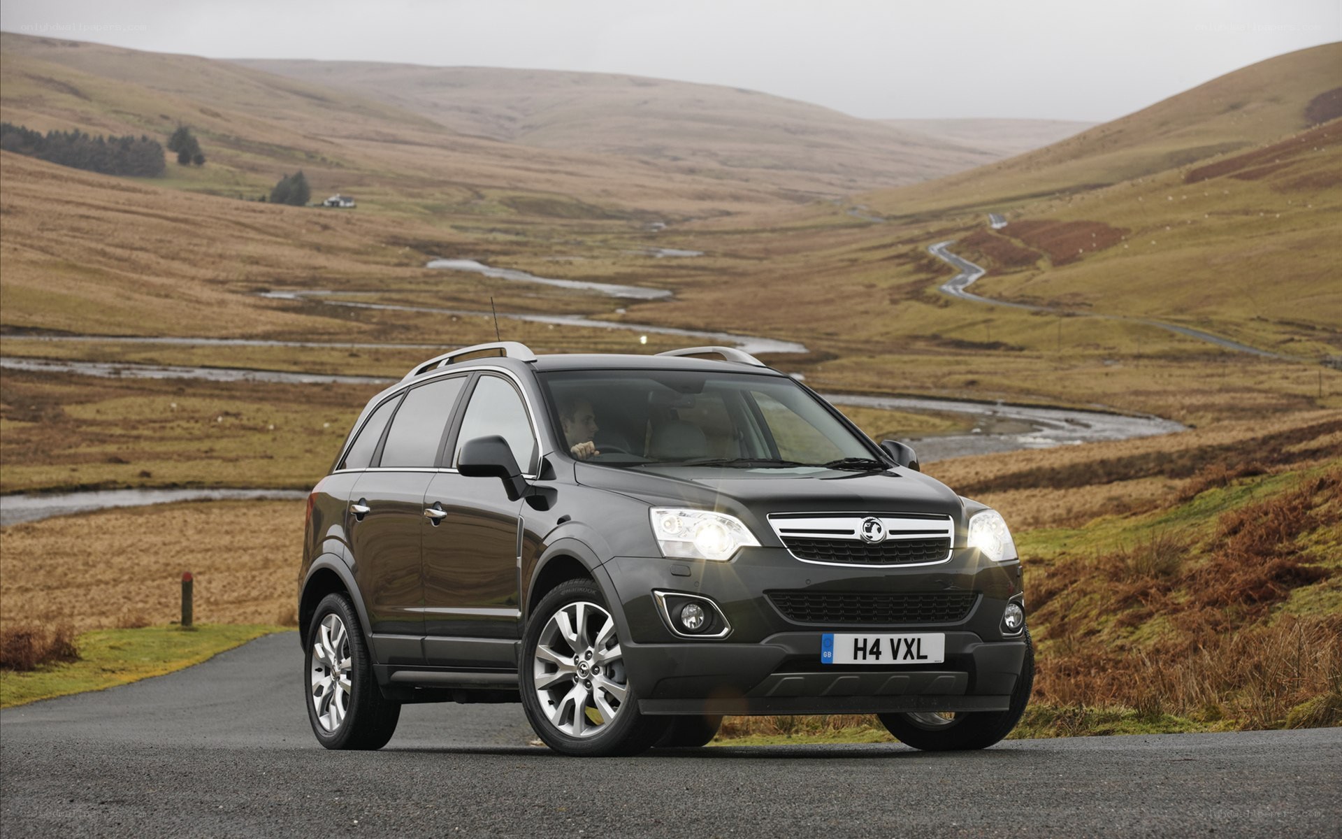 SUV on a rural road