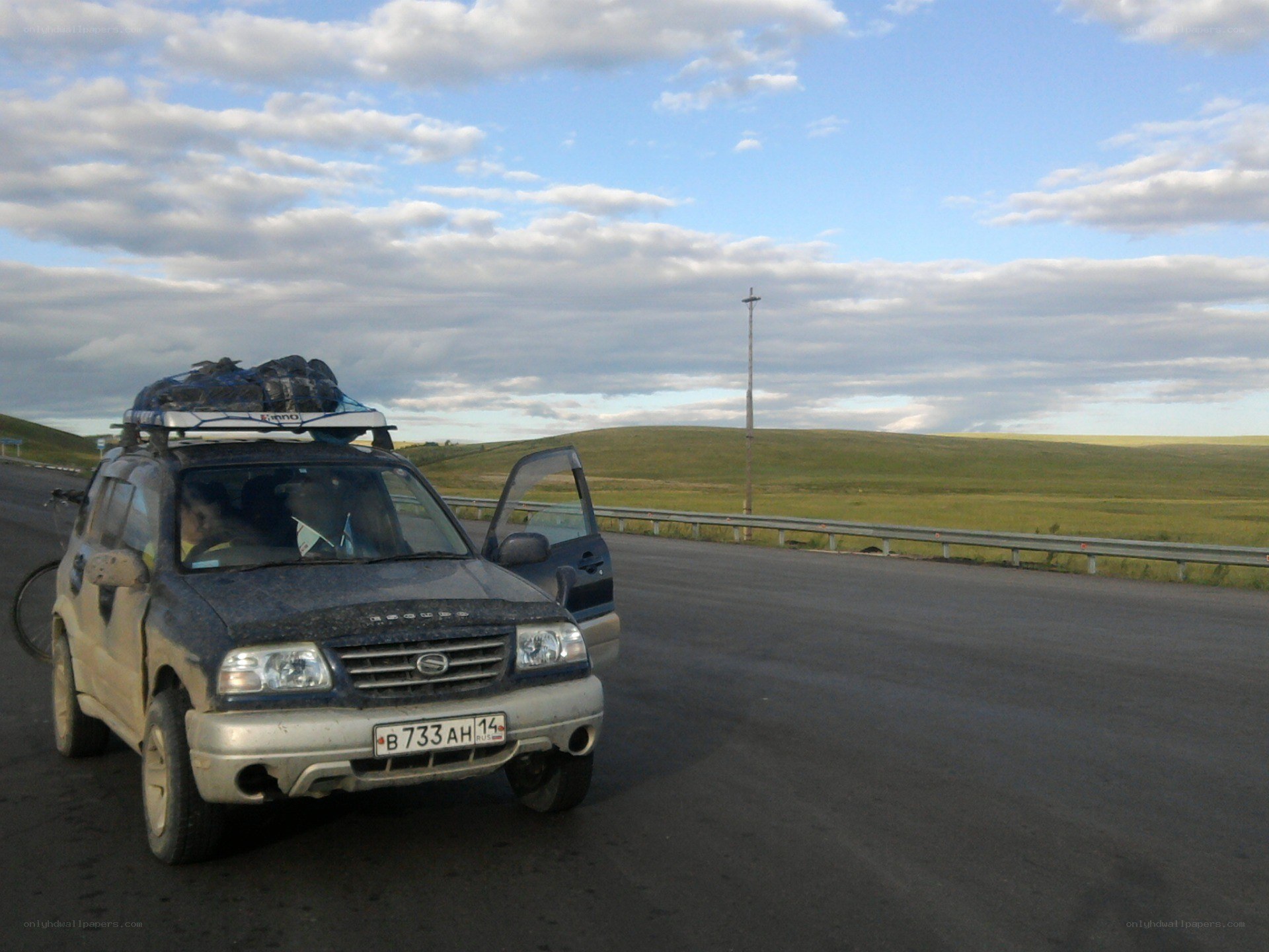 SUV on a rural road