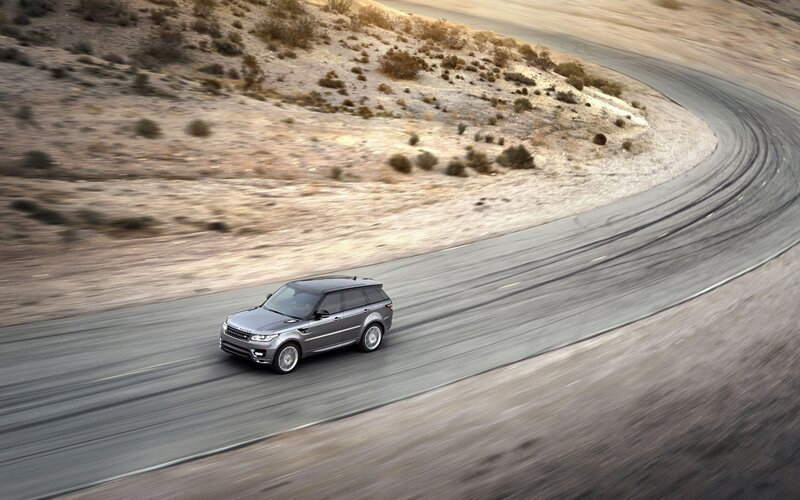 SUV on desert track