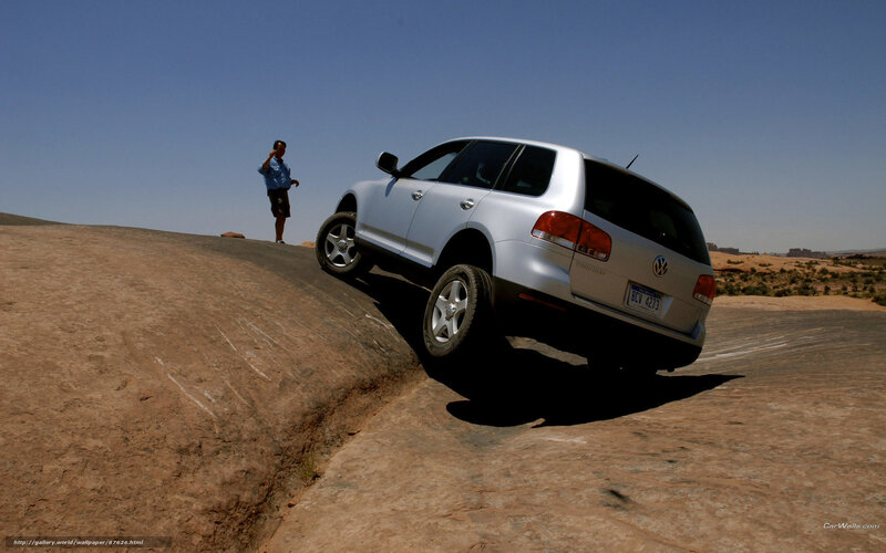 SUV on rocky terrain