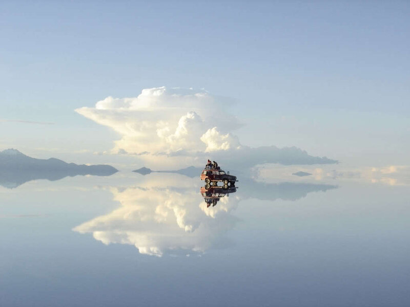 Suv on Salt Flat