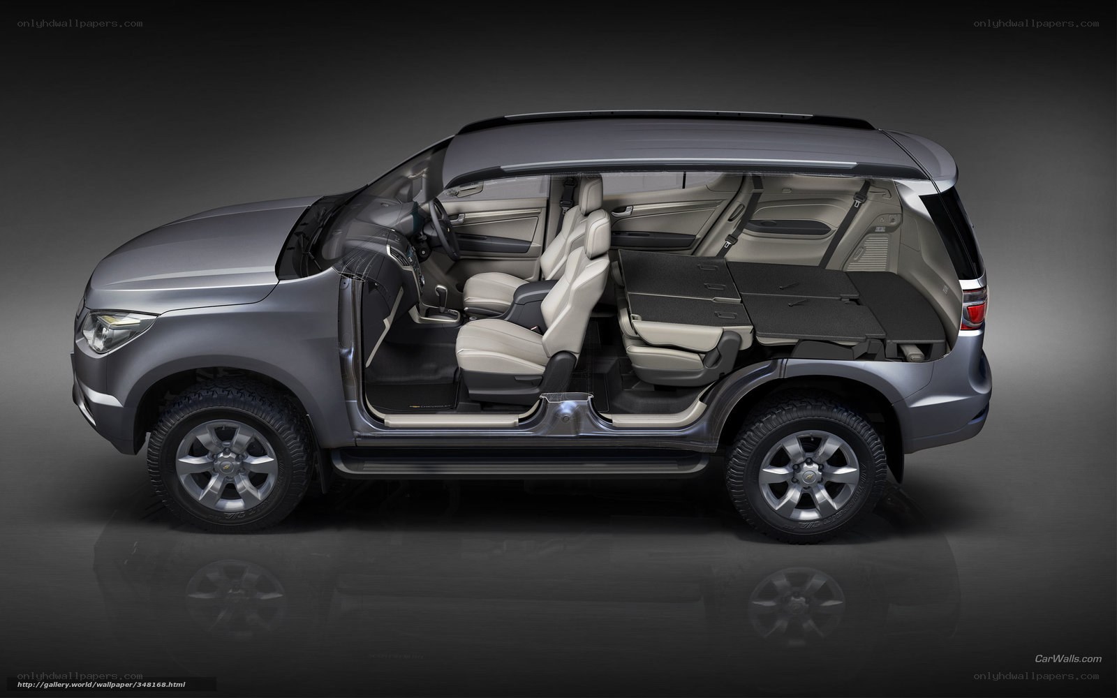 SUV with open doors and seats