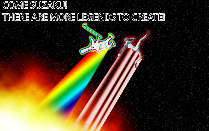 Suzaku and the Rainbow Beam
