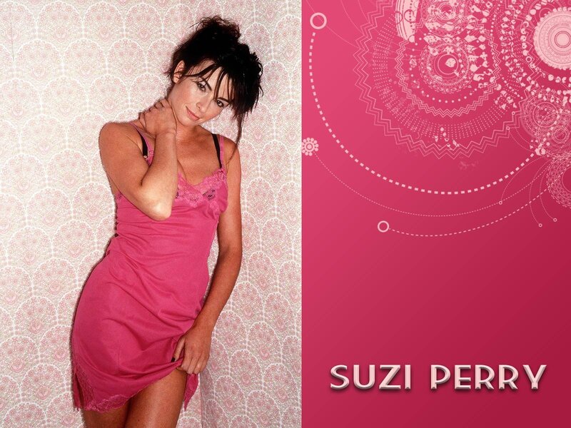 Suzi Perry in pink dress