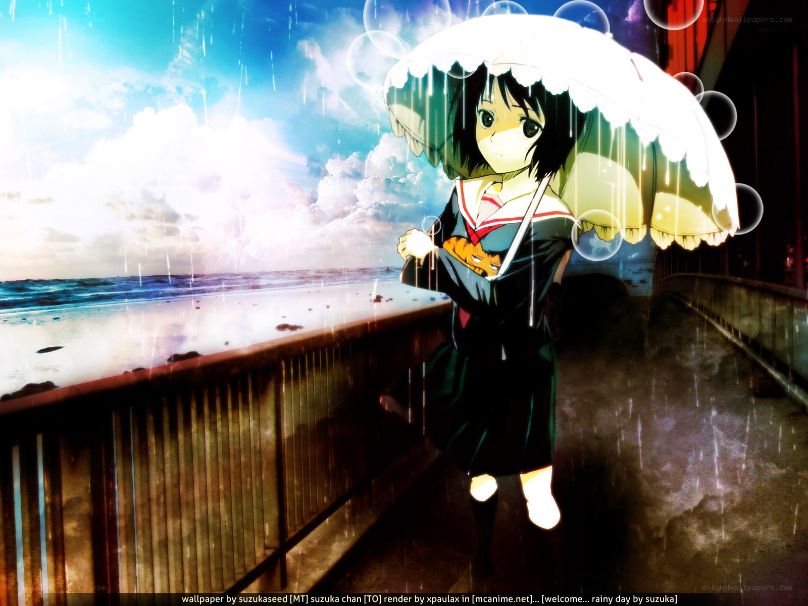 Suzuka-chan in the rain