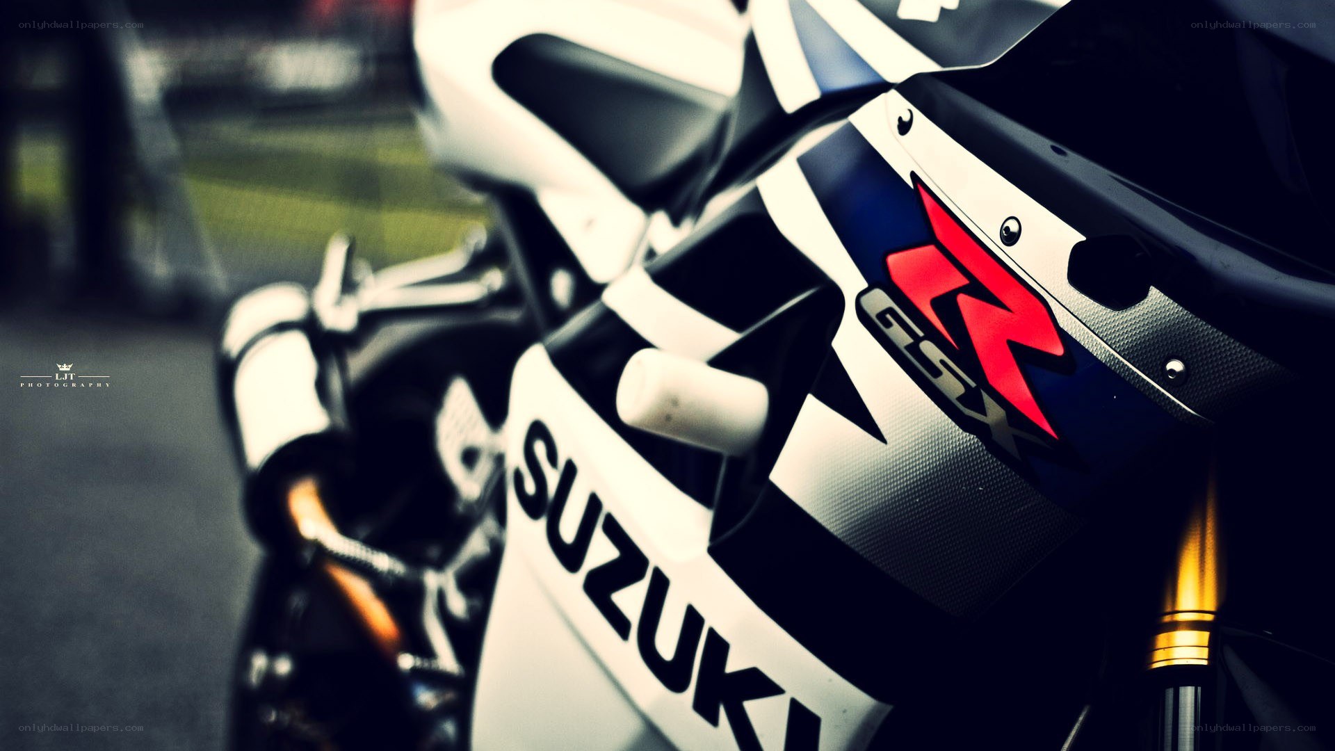 Suzuki GSX motorcycle close-up