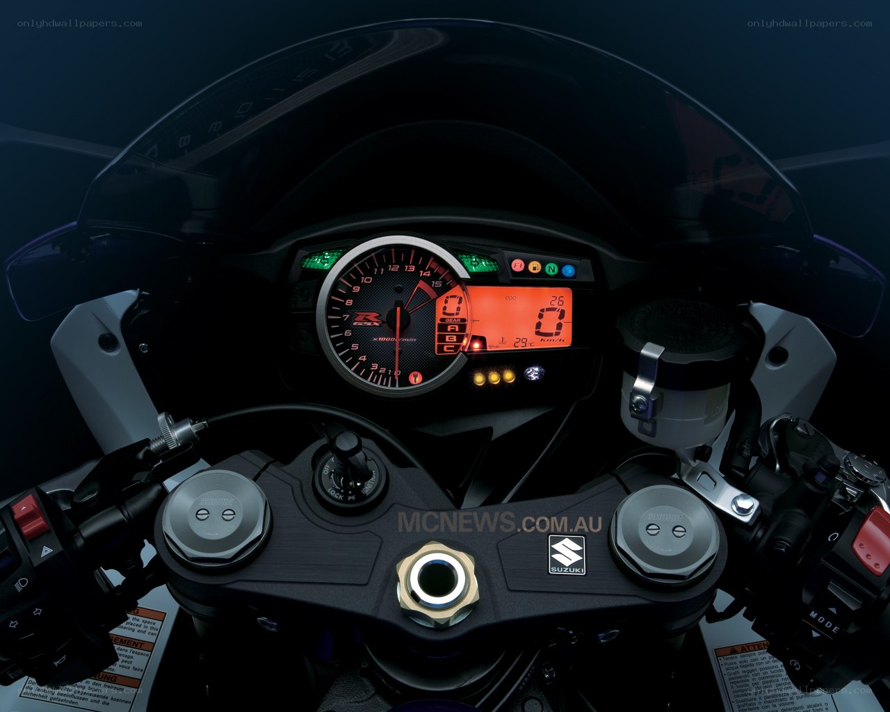 Suzuki GSX-R dashboard close-up