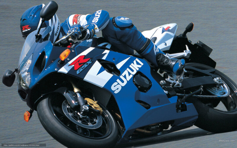 Suzuki GSX-R motorcycle in action