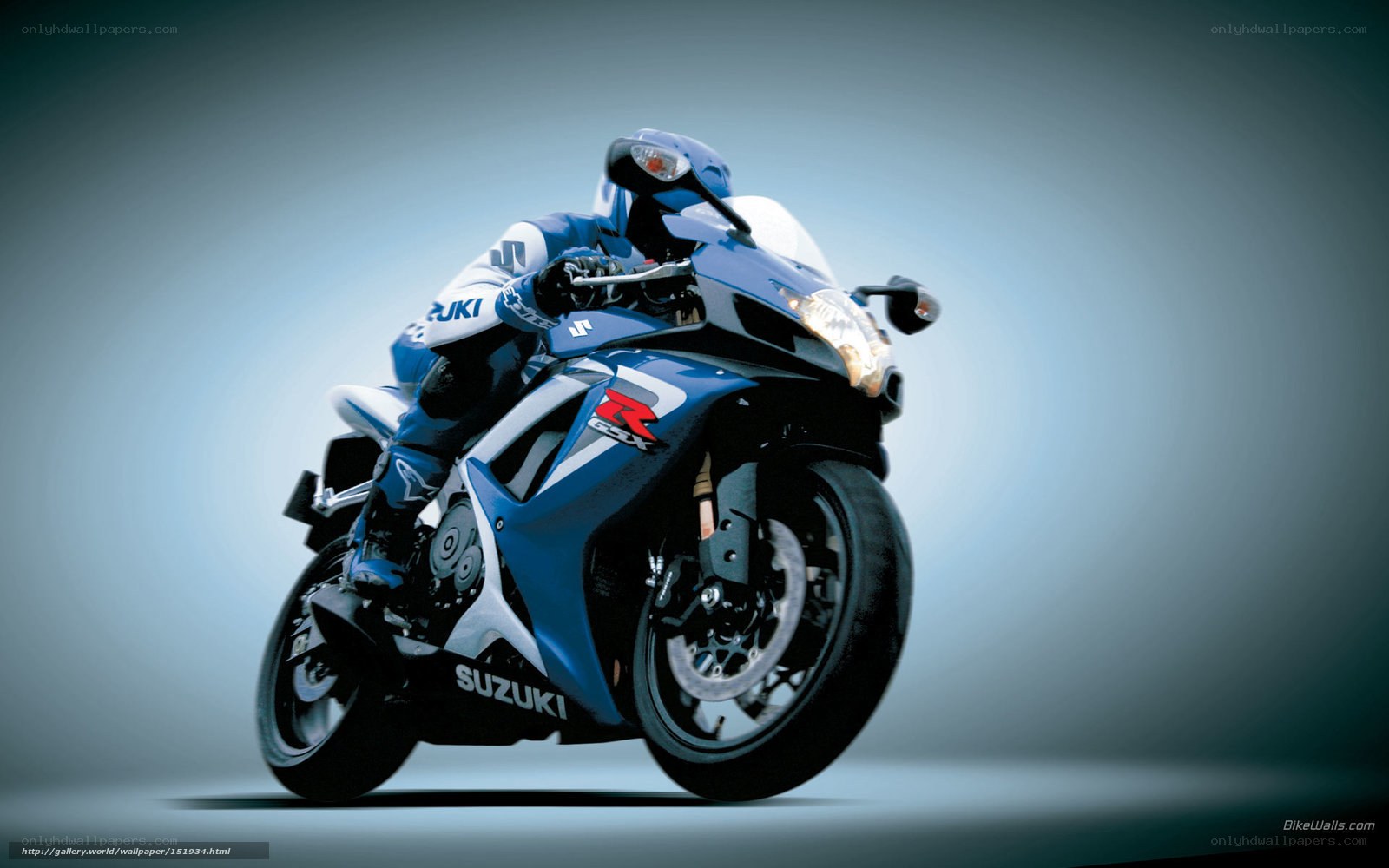 Suzuki GSX-R motorcycle in motion