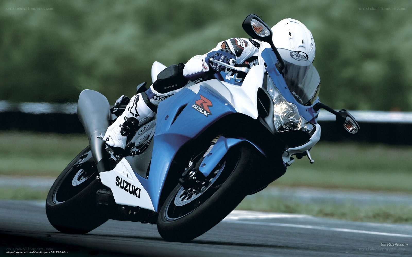 Suzuki GSX-R on a racetrack