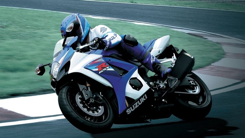 Suzuki GSX-R on racetrack