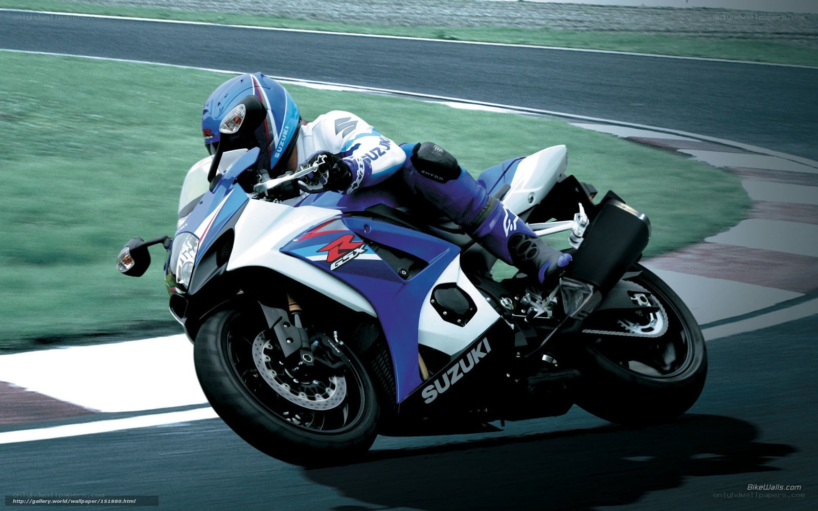 Suzuki GSX-R on racetrack