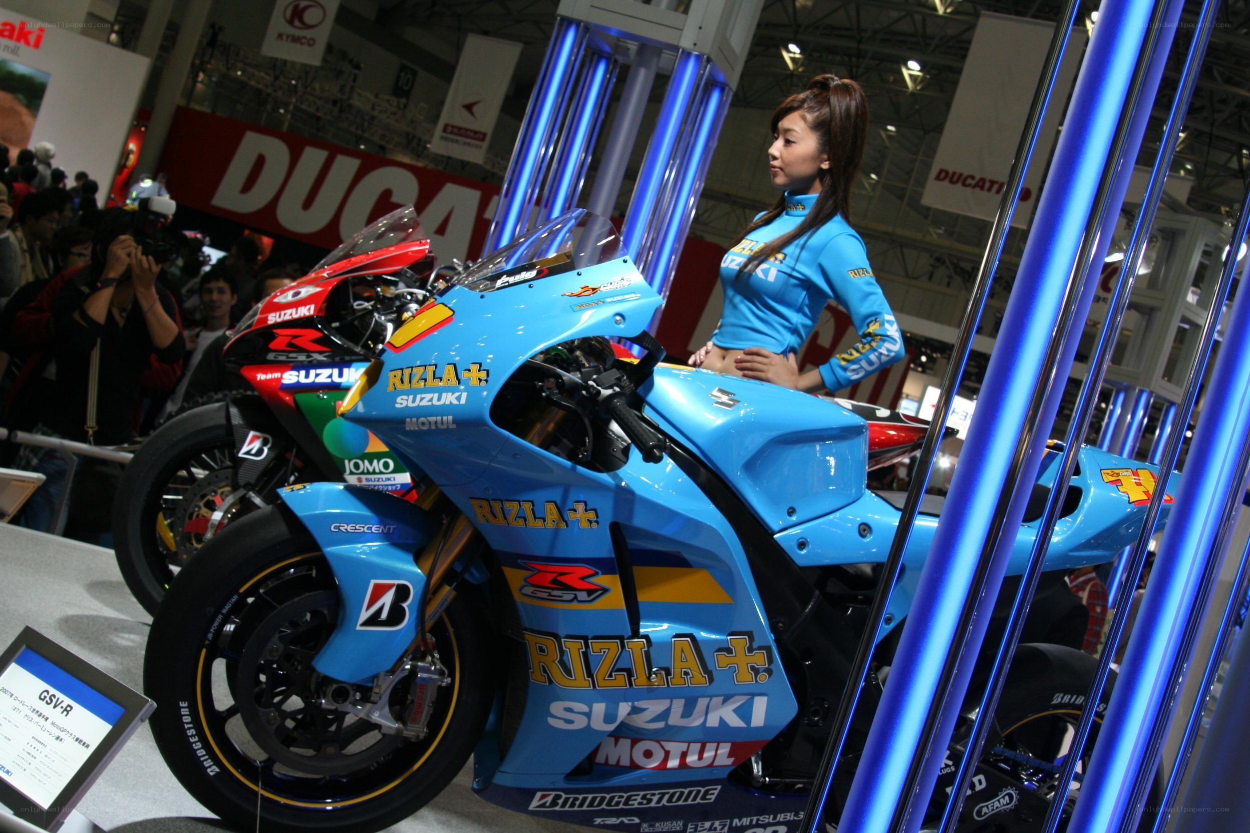Suzuki motorcycle at auto show