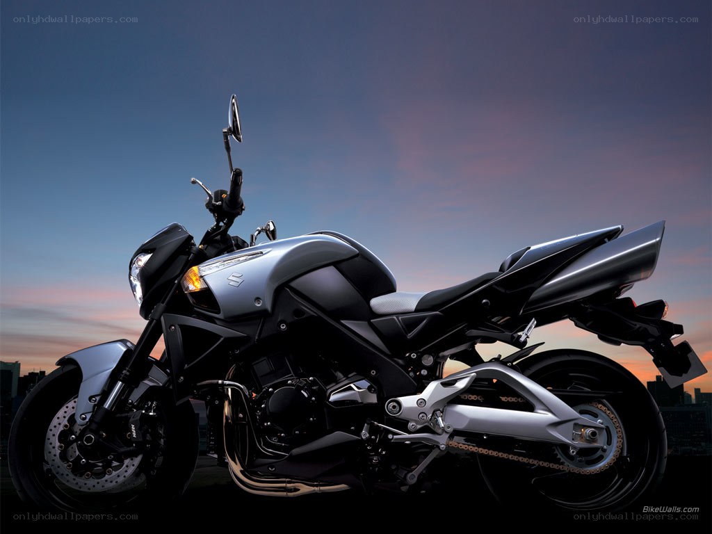 Suzuki motorcycle at sunset