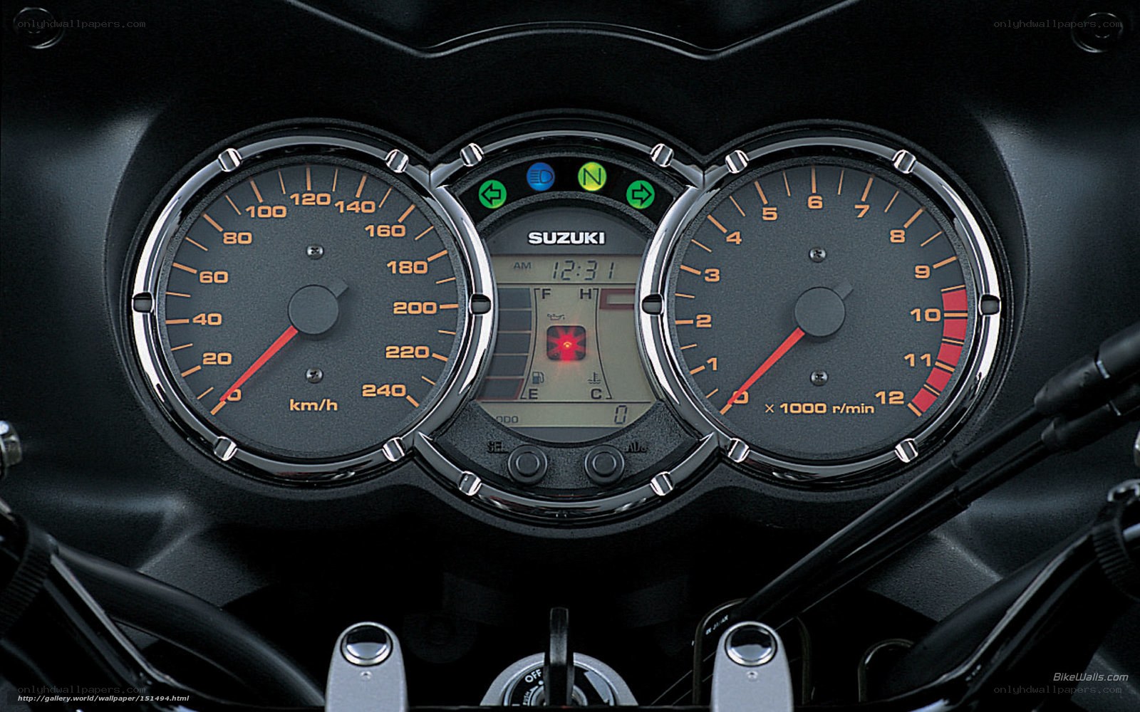 Suzuki motorcycle dashboard