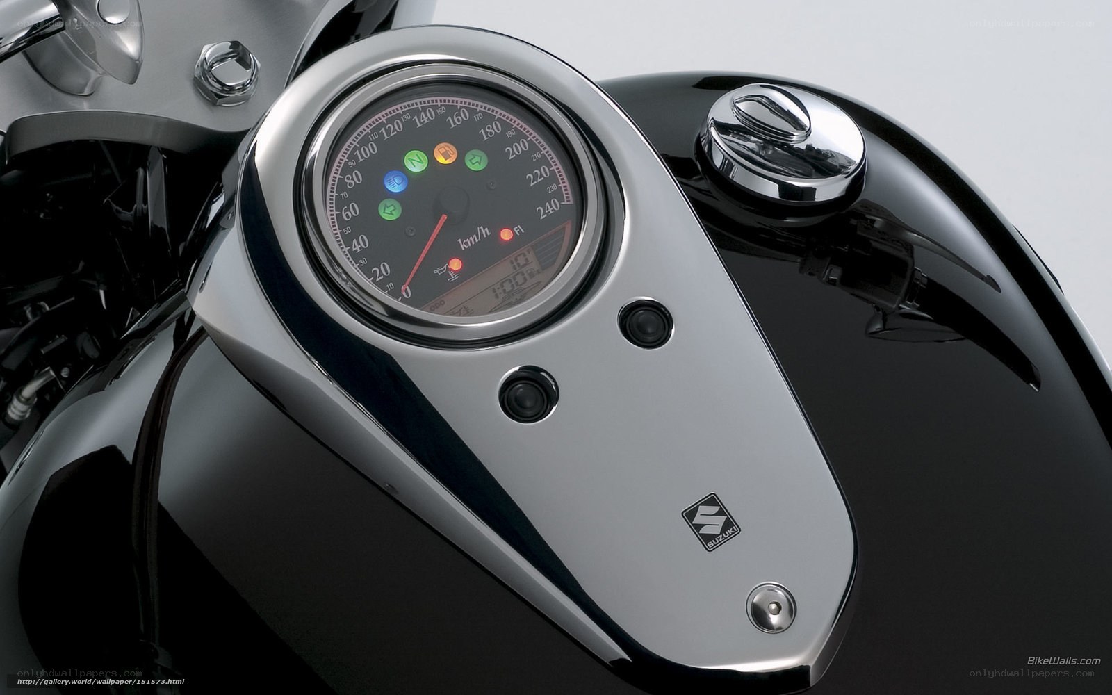 Suzuki motorcycle dashboard close-up