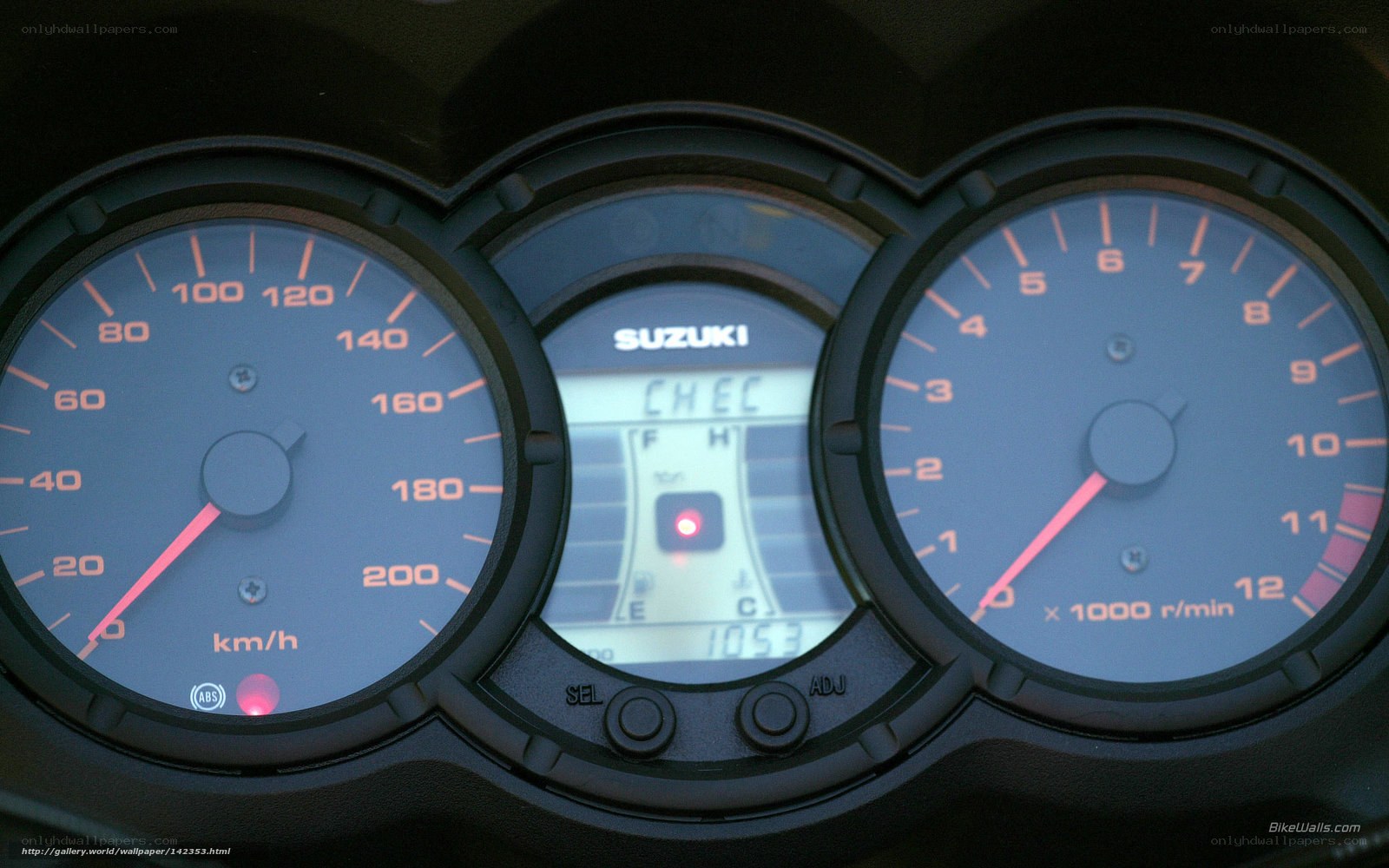 Suzuki motorcycle dashboard