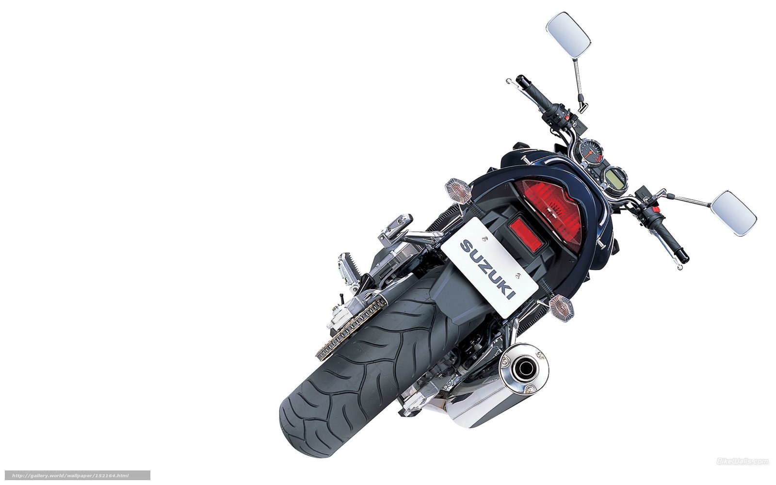 Suzuki motorcycle from above