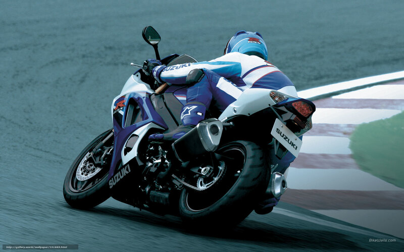 Suzuki motorcycle on racetrack