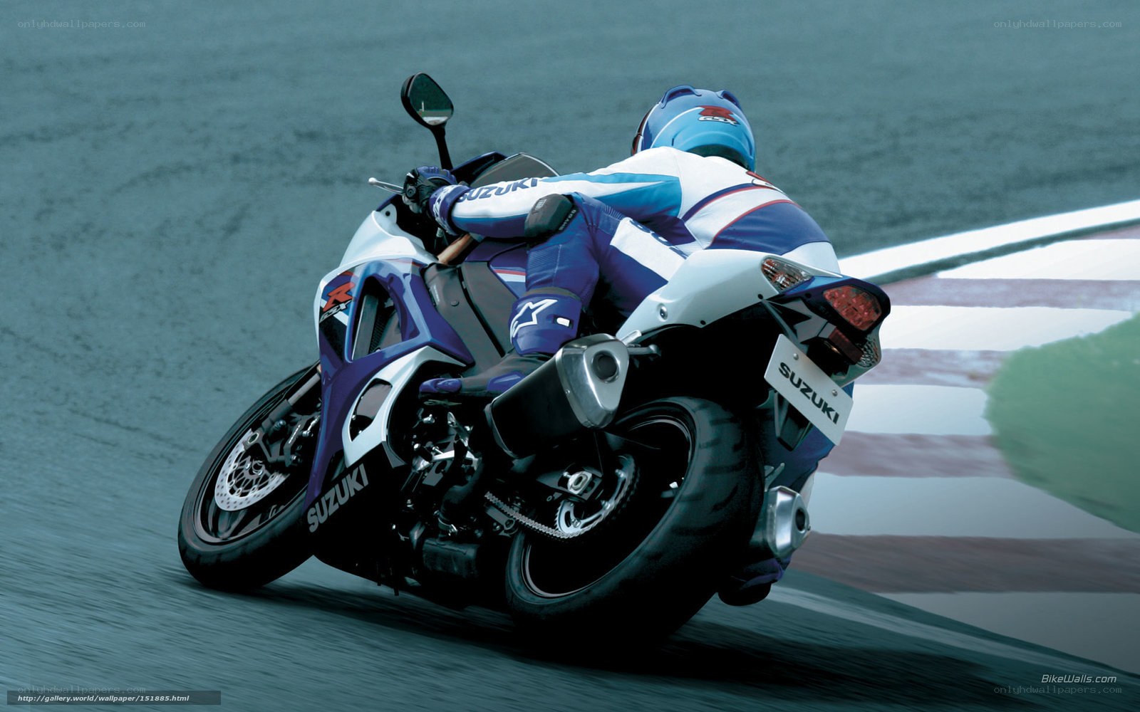 Suzuki motorcycle on racetrack