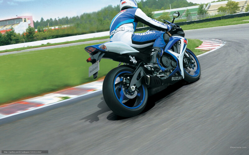 Suzuki motorcycle on racetrack