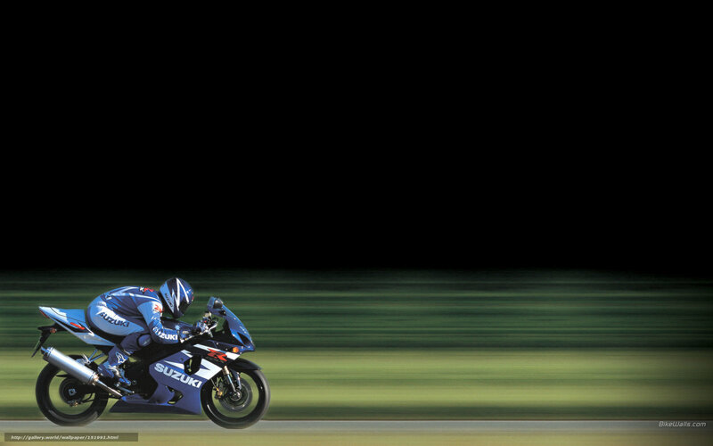 Suzuki motorcycle racer in action