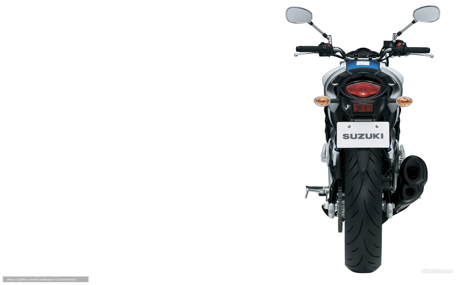 Suzuki motorcycle rear view