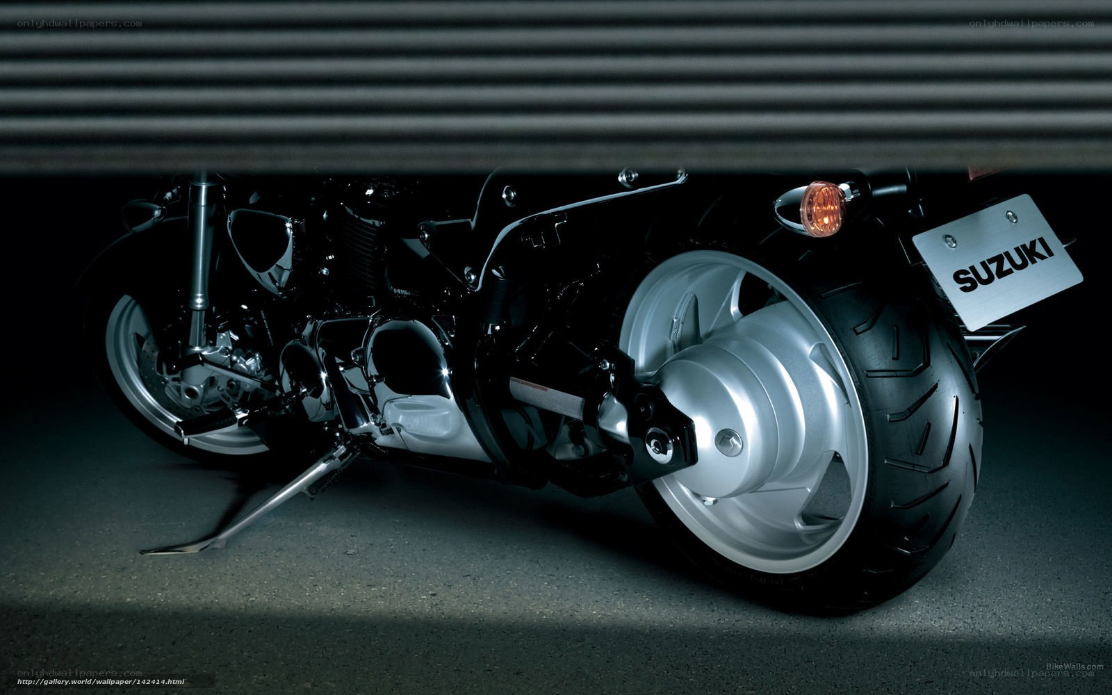 Suzuki motorcycle rear view
