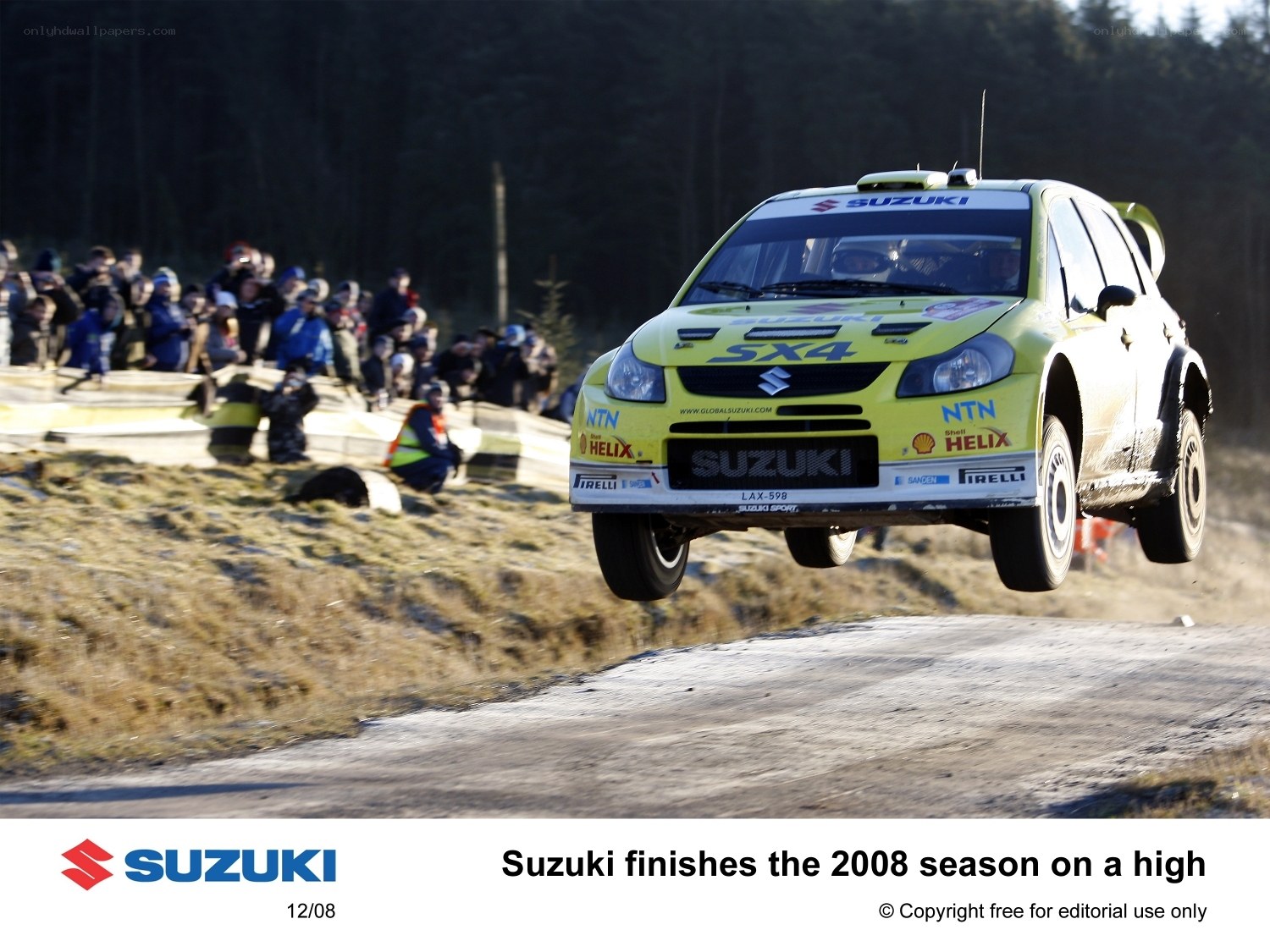 Suzuki rally car in action