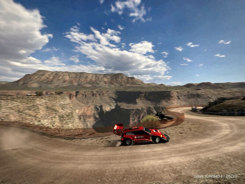 Suzuki rally car on dirt track