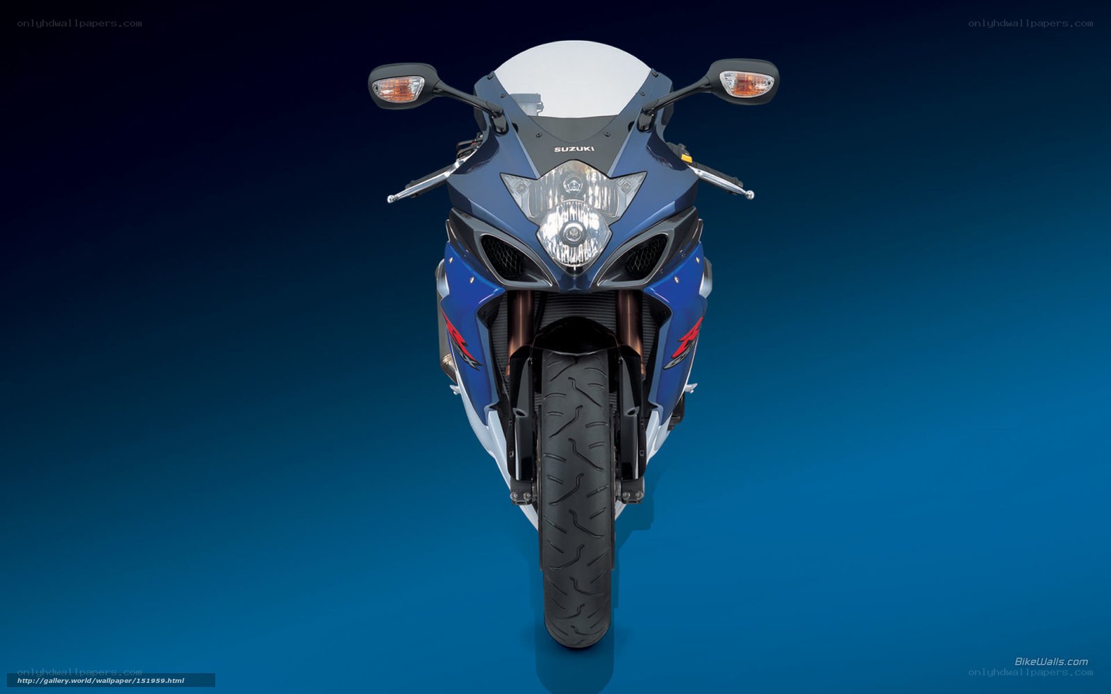 Suzuki sport motorcycle front view