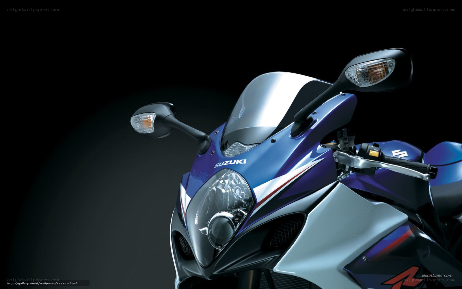 Suzuki sport motorcycle front view