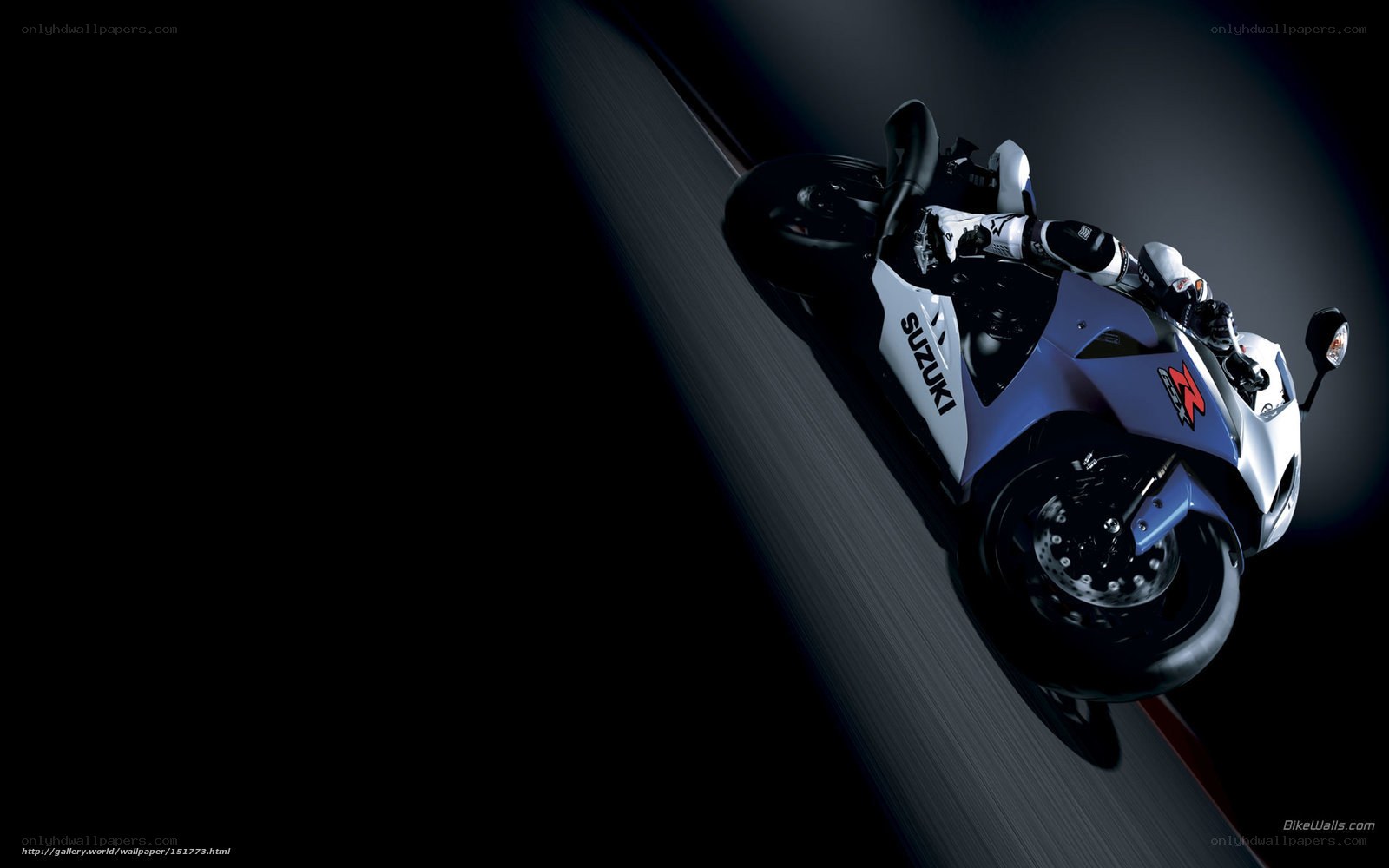 Suzuki sport motorcycle in motion