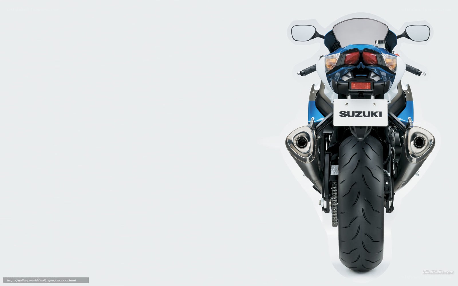 Suzuki sport motorcycle rear view