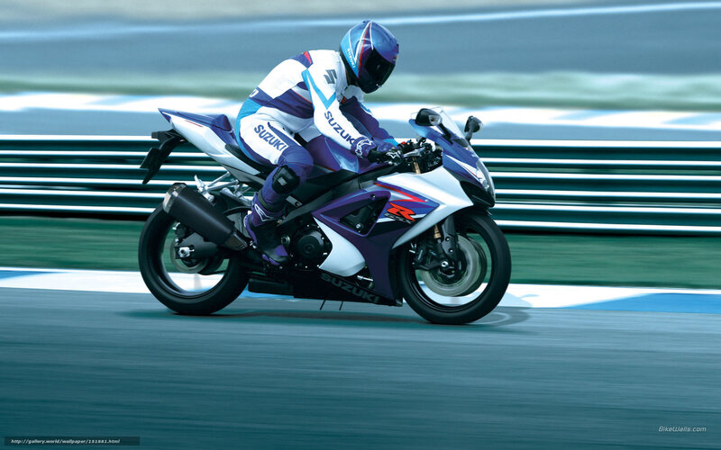Suzuki sportbike on racetrack