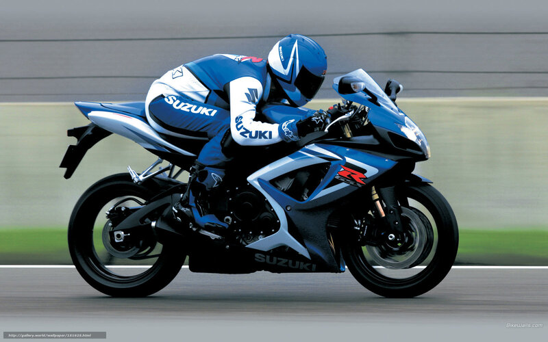 Suzuki sportbike on track