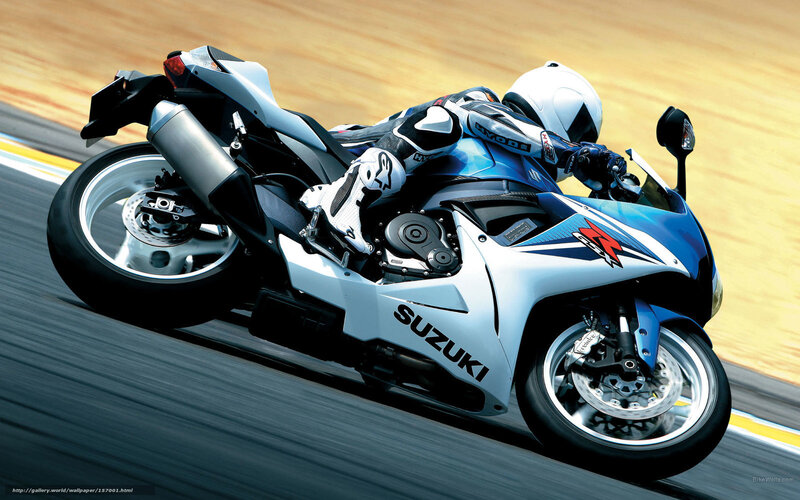 Suzuki sportbike on track