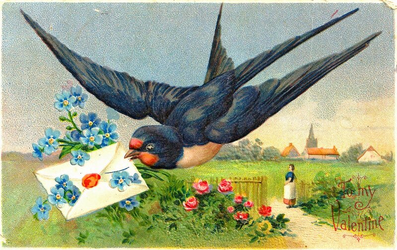 Swallow Carrying Letter