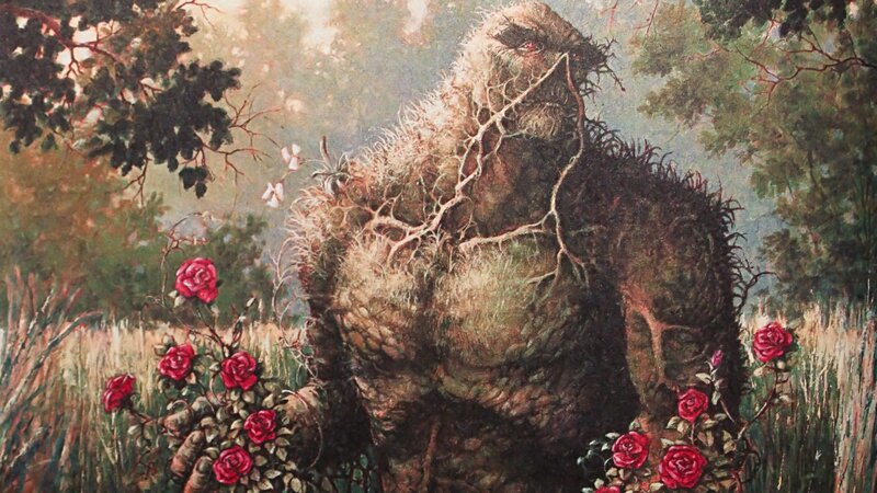 Swamp Monster with Roses — Green